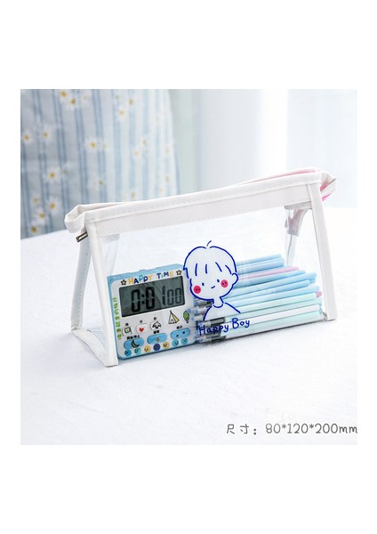 No.12 Tarzı Sevimli Ayı Hayvan Şeffaf Kalem Kutusu Ofis Için Büyük Kapasiteli Kalem Çantası Malzeme Escolar Kawaii Kırtasiye Okul Malzemeleri (Yurt Dışından)