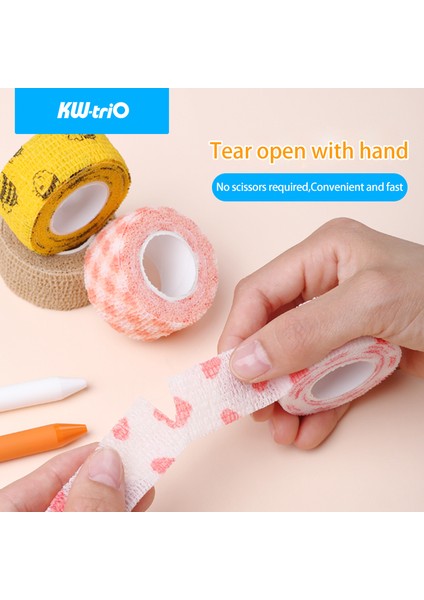 Yeşil Seri-3 Adet Tarzı Renkli Kendinden Yapışkanlı Elastik Bandaj Sevimli Parmak Eklemi Bilek Kendinden Yapışkanlı Elastik Bandaj 25MM*4M Yazma Koruma (Yurt Dışından) fırsatları