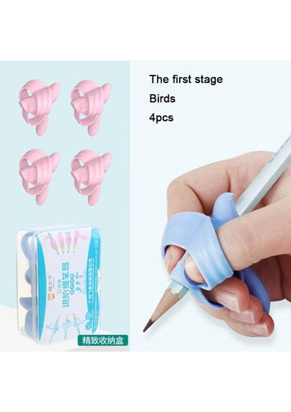 4pembe Tarzı Beş Parmak Kalem Tutucu Cihaz Düzeltici Ilkokul Başlangıç Kalem Kontrol Kalem Eğitim Çocuklar Yazım Düzeltme Kalem Kavrama (Yurt Dışından)