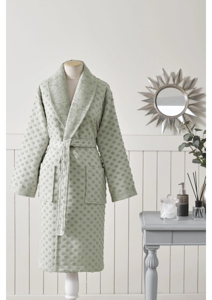 Mistico Aile Bornoz Seti Krem-Yeşil modelleri