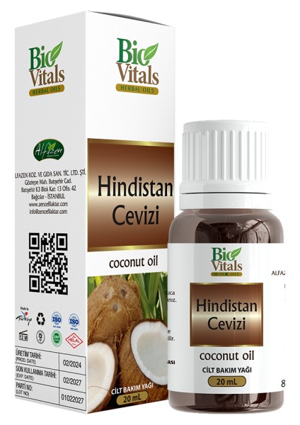 Bio Vitals Hindistan Cevizi Yağı 20 ml