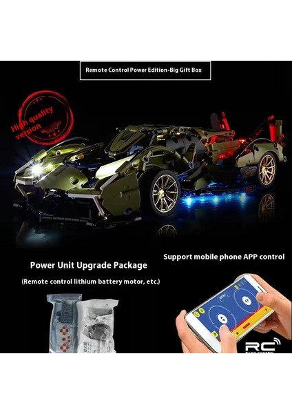 Yeni Lamborghini Porsche Model Programlama Uzaktan Kumanda Spor Araba Bulmaca Yapı Taşı Oyuncaklar (Yurt Dışından)