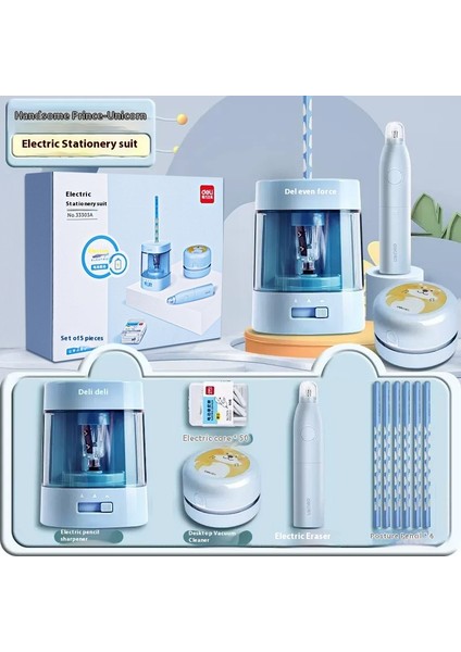 Elektrikli Kırtasiye Seti Hediye Kutusu Okul Malzemeleri Okula Başlangıç Paketi (Yurt Dışından)