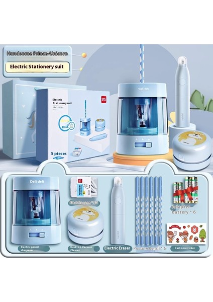 Elektrikli Kırtasiye Seti Hediye Kutusu Okul Malzemeleri Okula Başlangıç Paketi (Yurt Dışından)