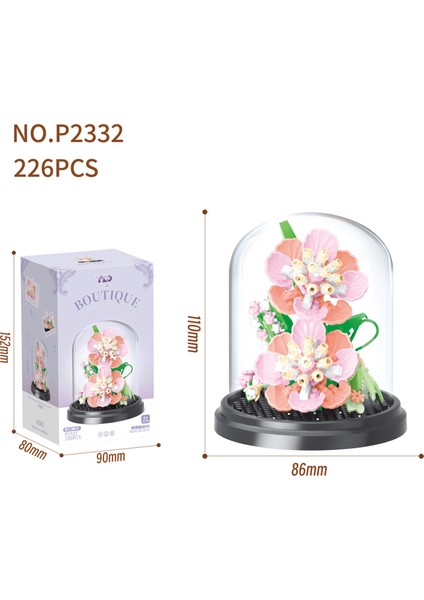 Saksı Yapı Taşı Küçük Pelet Puzzle Kız Serisi Doğum Günü Hediyesi (Yurt Dışından)