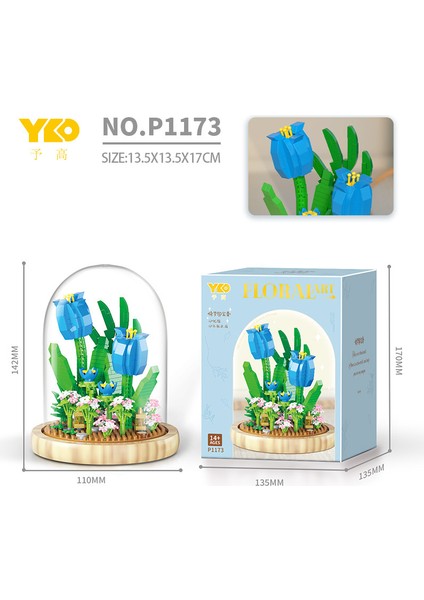 Saksı Yapı Taşı Küçük Pelet Puzzle Kız Serisi Doğum Günü Hediyesi (Yurt Dışından)