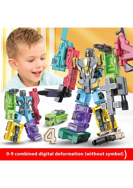 Yeni Çocuk Dijital Topluluk Dönüştüren Araba Robot Şeffaf Set Oyuncaklar (Yurt Dışından)