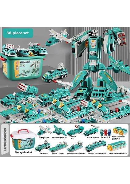 Yeni Çocuk Manyetik Montaj Dönüştürme Robot Mühendislik Araba Serisi Patchwork Puzzle Oyuncaklar (Yurt Dışından)