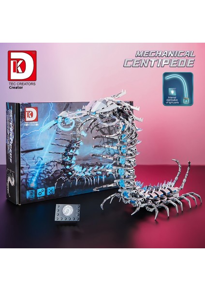Mekanik Işıklar Kırkayak Örümcek Puzzle Yapboz Yapı Taşları Puzzle Oyuncaklar (Yurt Dışından)