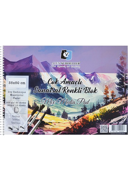 Çok Amaçlı Sanatsal Renkli Blok 35X50 cm 896