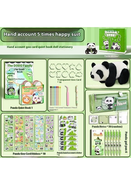 Panda Karapika Kırtasiye Paketi Okul Malzemeleri Hediyeleri Çocuk Kırtasiye Seti (Yurt Dışından)