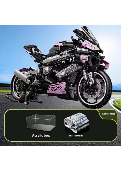 Harley Bmw Motosiklet Yapı Taşı Modeli Bulmaca Montajlı Oyuncak Araba (Yurt Dışından)