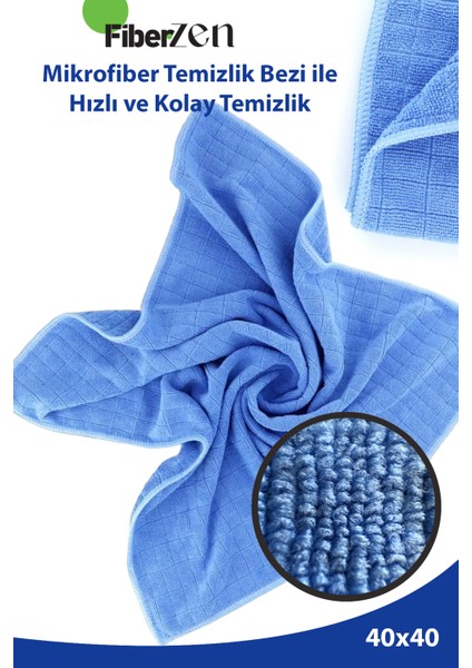 Mutfak Temizlik Bezi | Süper Emici Mikrofiber | Leke Tutmaz | 40X40CM | 3lü Takım