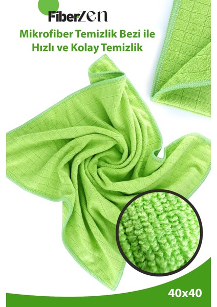 Mutfak Temizlik Bezi | Süper Emici Mikrofiber | Leke Tutmaz | 40X40CM | 3lü Takım
