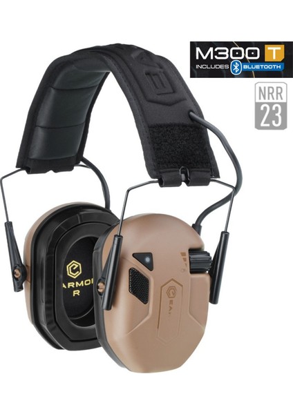 Earmor M300T Bluetooth Elektronik Atış Kulaklığı Kulak Koruma (Cayote Brown) Kahverengi M300T-CB