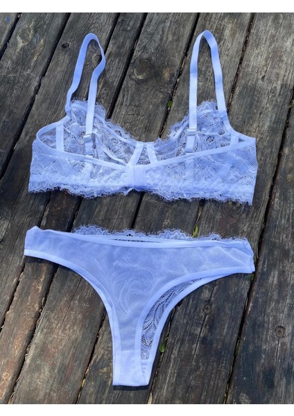 Beyaz Dantelli Bralet Takımı fırsatları