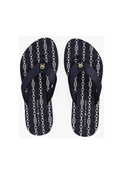 Im Th Chaınprınt Mıdwedge Sandal