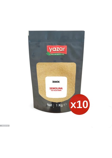 1 kg x 10 Paket Yazar İrmik (Helvalık)