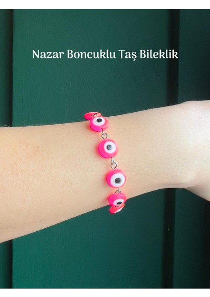Renkli Nazar Boncuklu Taş Bileklik Her Ölçüye Uygun Canlı Renkler fiyatları