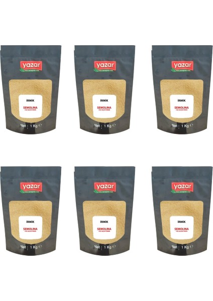 1 kg x 6 Paket Yazar İrmik (Helvalık) fiyatları
