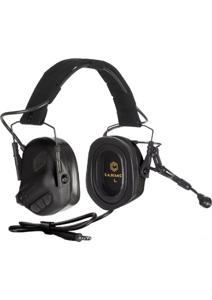 Earmor M32 Plus Telsiz Yuvalı Kulak Koruma Elektronik Atış Kulaklığı (Black) Siyah