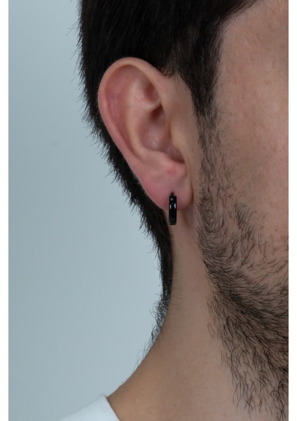 Ince 2,5 mm Bombeli Halka Unisex Erkek Çelik Küpe mse6 modelleri