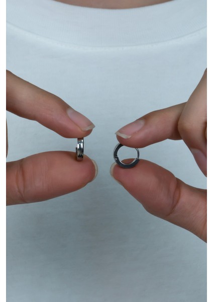 Ince Halka Erkek Kadın Unisex Çelik Küpe Çifti 3 mm mse6 fırsatları