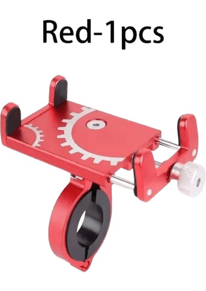 Bisiklet Telefon Tutucu Alüminyum Alaşım Kaymaz Gps Braketi Evrensel Motosiklet Scooter Dağ Bisikleti Telefon Dağı Cep Telefonu Standı Kırmızı-1 Adet (Yurt Dışından)