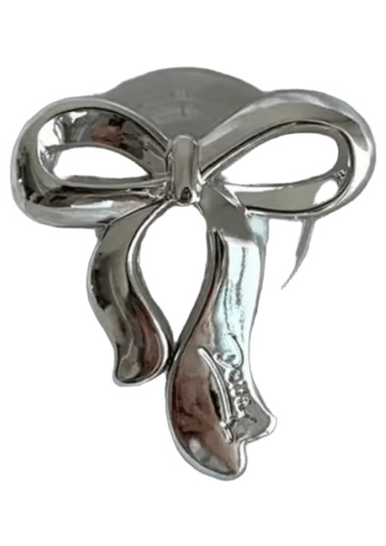 Ins Kore Gümüş Ilmek Griptok Yay Telefon Tutucu Parmak Yüzük Tutucu Standı IPhone Samsung Katlanabilir Soket Braketi Için Destek:ılmek (Yurt Dışından)