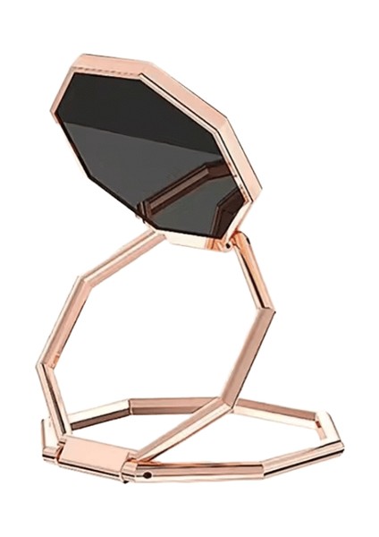360° Dönebilen Cep Telefonu Katlanabilir Stand Ultra Ince Telefon Halka Standı Çok Açılı Taşınabilir Masaüstü Altıgen Dedikodu Metal Standı:siyah (Yurt Dışından)