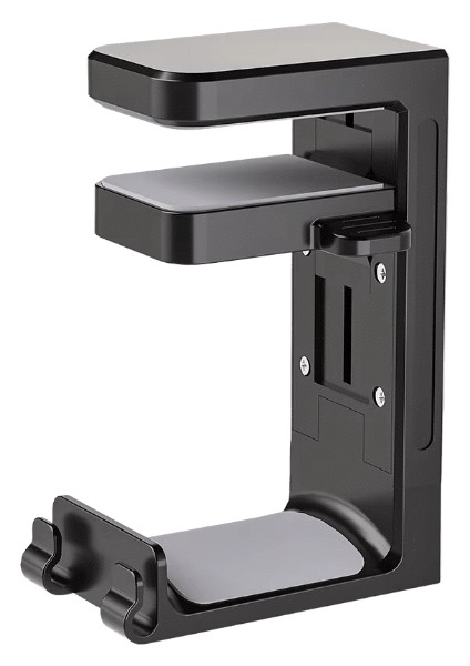 3'ü 1 Arada Pc Oyun Kulaklığıkontrolör Tutucu Ayarlanabilir Kelepçe Kulaklık Askısı Pc Oyun Aksesuarı Kontrolör Kulaklık Standı:1 Askı Standı Siyah (Yurt Dışından)