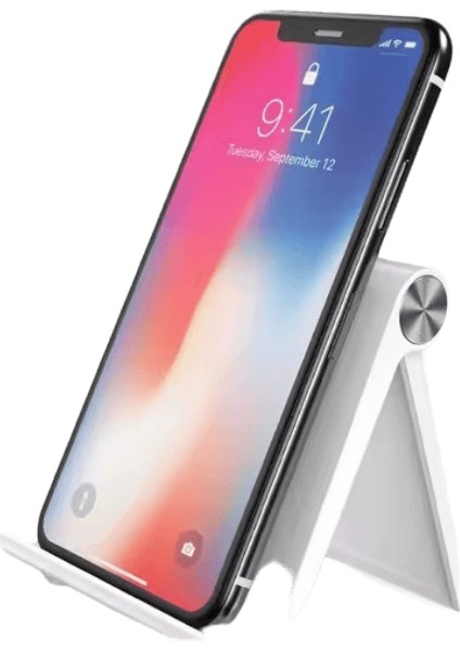 IPhone IPad Için Evrensel Masaüstü Cep Telefonu Tutucu Standı Ayarlanabilir Tablet Katlanabilir Masa Cep Telefonu Masa Standı Montaj Tutucu:siyah-A (Yurt Dışından)