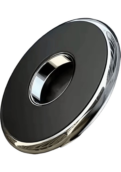 Evrensel Manyetik Araç Telefon Tutucu Standı iPhone Samsung Mıknatıs Dağı Yuvarlak Araç Tutucu Braketi Pano Cep Telefonu Tutucu:gümüş (Yurt Dışından)