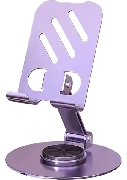 Metal Alüminyum Alaşımlı Telefon Tutucu Katlanabilir 360° Döndürme Ayarlanabilir Masa Telefon Desteği Iphone/xiaomi/samsung Için Stand Tutucu:gri (Yurt Dışından)