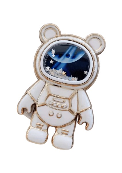 Katlanabilir Masaüstü Braketi Kawaii Karikatür Standı Sevimli Sıvı Quicksand Astronot Standı Tutucu Telefon Tutucu Masa Aksesuarları :beyaz (Yurt Dışından)