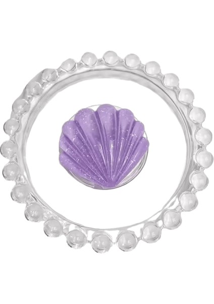 3D Karikatür Sevimli Sparkly Kabuk Telefon Standı Katlanabilir Telefon Tutucu Kabuk Şeffaf Soket Konuşma Kavrama Iphone 16 Için :mor (Yurt Dışından)