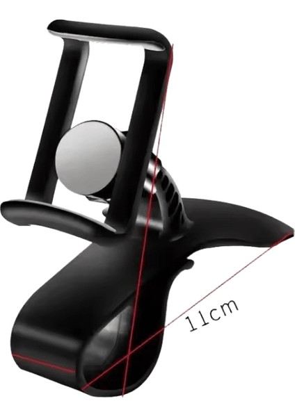 Araç Telefonu Tutucu Kolay Klips Montaj Standı Paneli Çok Evrensel Gösterge Paneli Gps Desteği Araç Navigasyon Braketi Tutucu:siyah (Yurt Dışından)