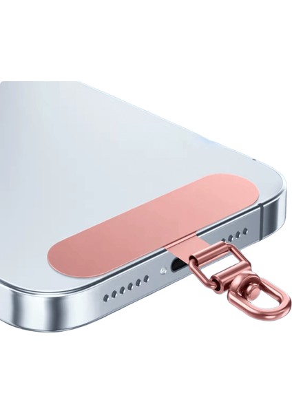 Cep Telefonu Conta Ipi Paslanmaz Çelik Ultra Ince Telefon Kılıfı Klips Arka Etiket Bağlama Parçası 360 ° Dönen Asma Parçası Pembe / Malzemepaslanmaz Çelik (Yurt Dışından)