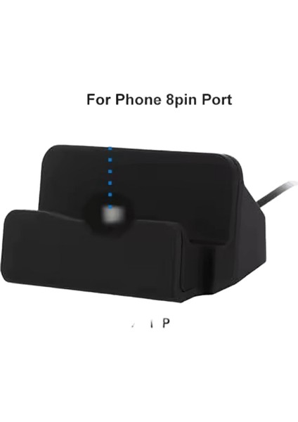 USB Veri Yuvası Şarj Tabanı iPhone 15 14 13 12 11 Pro Xs C Tipi Tutucu Yuva Istasyonu Standı Samsung Android Telefon Için Daha Fazlagümüş-C Tipi Için (Yurt Dışından)