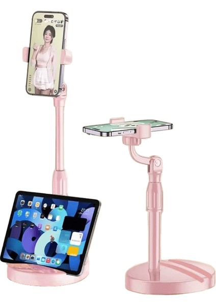 Size Özel Teklif 360° Dönebilen Tartı Kaymaz Taban Masaüstü Tembel Katlanır Ayarlanabilir Esnek Telefon Standı :pembe (Yurt Dışından)