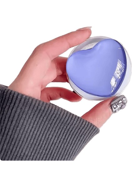 Kore Y2K Pembe Cam Aşk Kalp Manyetik Tutucu Telefon Kavrama Tok IPhone Için Magsafe Evrensel Akıllı Tok Için Ayrılabilir Braket :manyetik Mor (Yurt Dışından)