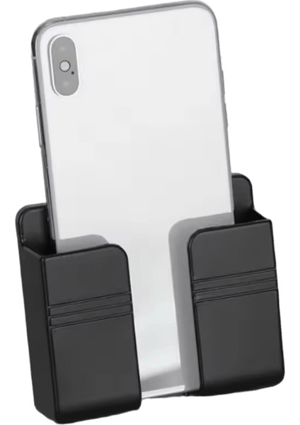 Yapıştır Duvara Monte Cep Telefonu Tutucu Punch Ücretsiz Saklama Kutusu Tv Uzaktan Kumanda Cep Telefonu Fişi Şarj Desteği Telefon Standı:gri (Yurt Dışından)