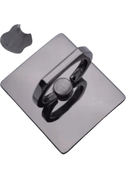 Kare Cep Telefonu Halka Braketi Elektroliz Tam Metal Kare Halka Braketi Cep Telefonu Tutucular Standlargümüş (Yurt Dışından)