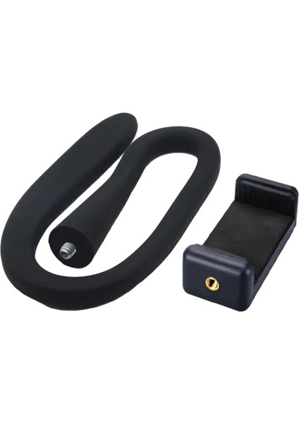 1 Adet Taşınabilir Esnek Cep Telefonu Tutucu Stand Koşu Bandı, Spin Bisiklet, Bebek Arabası, Alışveriş Sepeti, Yatak, Araba, Mutfak, Masa Içinsiyah (Yurt Dışından)