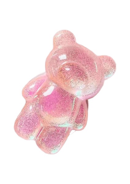Kore Glitter Ayı Cep Telefonu Tutucu Kavrama Tok Braketi iPhone Samsung Xiaomi Katlanabilir Araba Katlanır Mobil Soket Standı :3 (Yurt Dışından)