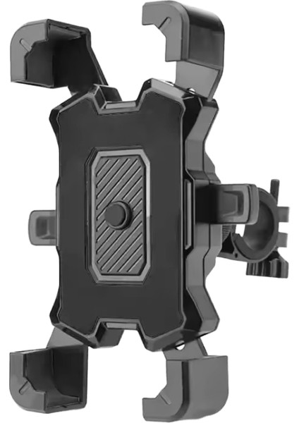 Yükseltilmiş Bisiklet Motosiklet Genel Evrensel Cep Telefonu Tutucu Navigasyon Braketi iPhone 15 14 13 Pro Max Samsung Xiaomi Için:siyah (Yurt Dışından)