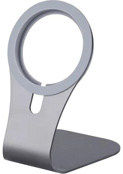 Magsafe Cep Telefonu Şarj Standı Manyetik Telefon Standı IPhone 12 Serisi Için Alüminyum Alaşımlı Stand Hızlı Kablosuz Şarj Standı:siyah (Yurt Dışından)