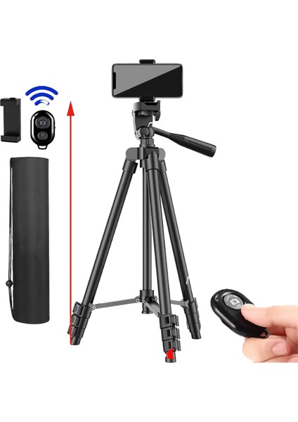 Telefon Için Tripod 102CM Video Kayıt Telefonu Bluetooth Uzaktan Kumandalı Tripod Standı Evrensel Kamera Telefon Fotoğrafçılığı Tutucu Standı:gümüş (Yurt Dışından)