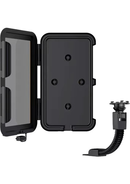 Motosiklet Telefon Tutucu Desteği Moto Bisiklet Su Geçirmez Kılıf Gidon Standı Kılıf Dağı Su Geçirmez Scooter Motosiklet Telefon Çantası:gidon-S (Yurt Dışından)