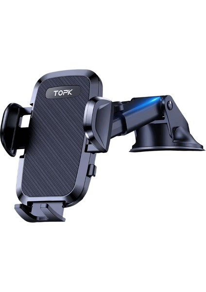Topk D36-G Kanca Klipsli Evrensel Araç Telefonu Tutucu Havalandırma Araç Montajı 360 ° Döndürme Cep Telefonu Için Evrensel Cep Telefonu Montajı Siyah (Yurt Dışından)